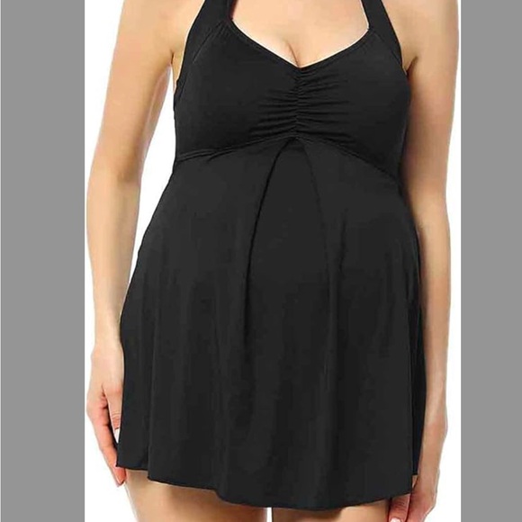 Maternity Halter Swimsuit - Picture 3 of 3